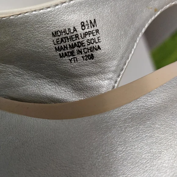 Womens Tan Leather Sling Back Open Toe Heel Sandals Size 8.5 Madison - Picture 2 of 3